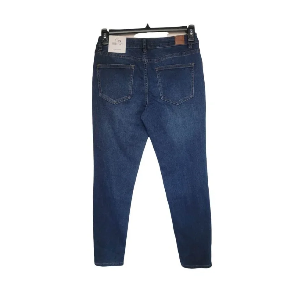 ⭐Ellen Tracy Mid Rise Skinny Slim Jeans Size 8 Women Ace Wash Denim blue New